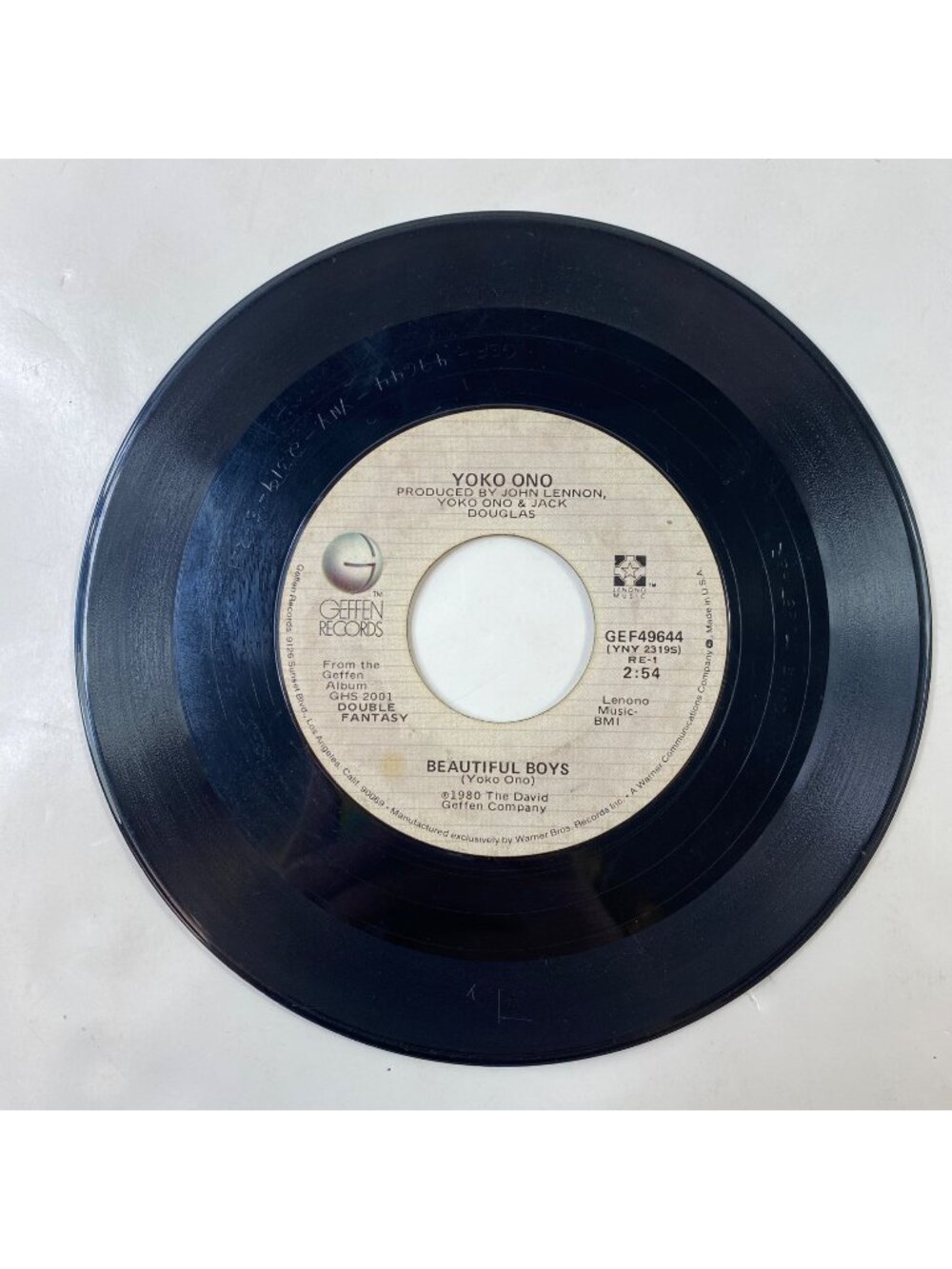 Vintage John Lennon Yoko Ono 45 Rpm Vinyl Single "Beautiful Boys" "Woman"